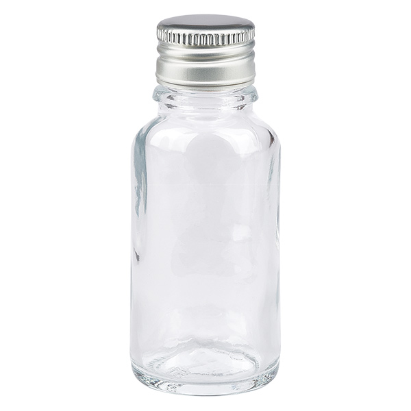 20ml Flasche 11mm Schraubverschluss Alu-Silber Standard ClearLine UT18/20