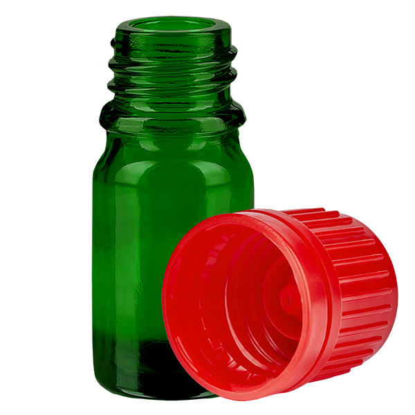 5ml Flasche 11mm Schraubverschluss rot Originalitätsverschluss GreenLine UT18/5
