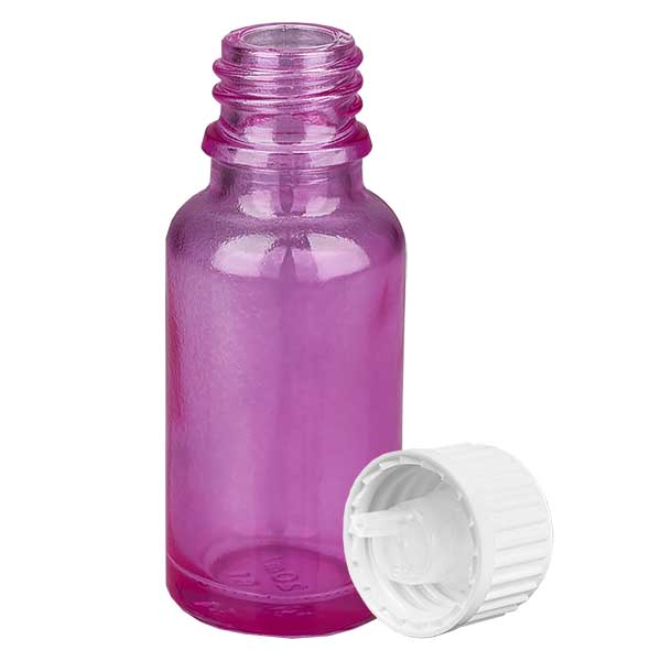20ml Tropfflasche 0.9mm weiss Standard PurpleLine. UT18/20