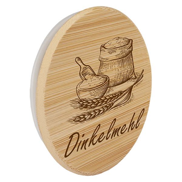 Holzdeckel "Dinkelmehl" für WECK RR100