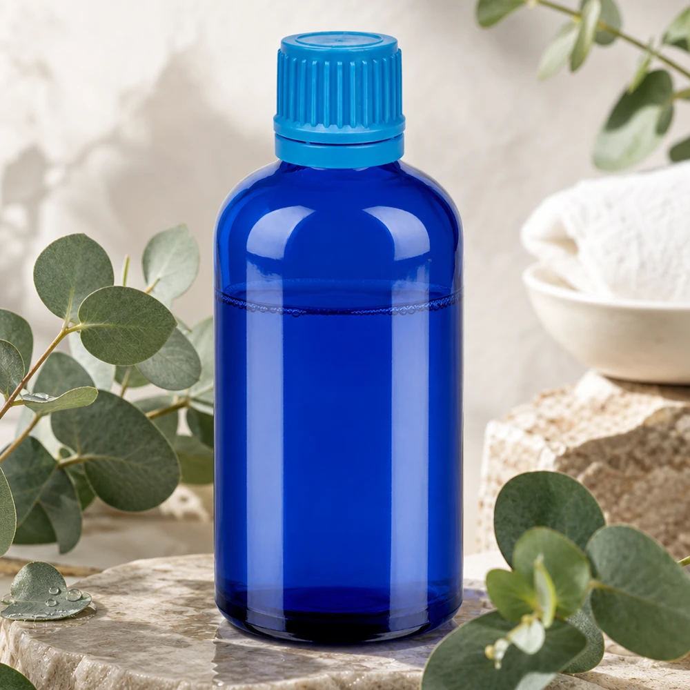 100ml Flasche 11mm Schraubverschluss blau Originalitätsverschluss BlueLine UT18/100 Vielseitige blaue Glasflasche 100ml mit dichtem Verschlusssystem für Labor und Apotheke geeignet