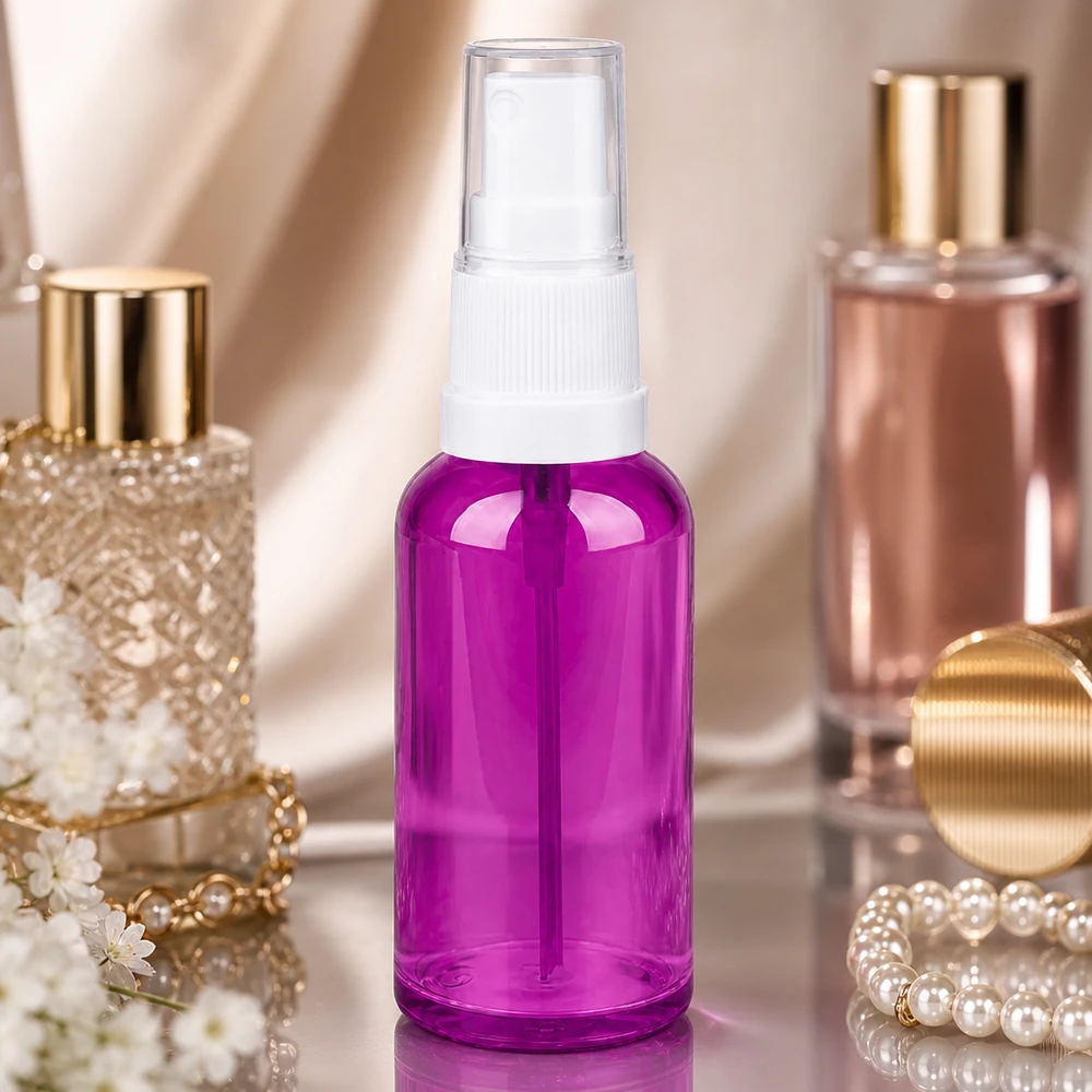 Flacone spray da 50 ml bianco/trasparente Standard PurpleLine UT18/50 Versatile flacone PurpleLine da 50 ml con sistema di spruzzatura preciso per i prodotti di bellezza