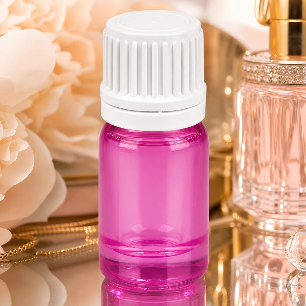 5ml Tropfflasche 0.7mm weiss Originalität Schraubverschlusserschluss PurpleLine UT18/5 5ml Tropfflasche mit 0.7mm Öffnung in elegantem Purple Design für hochwertige Kosmetikprodukte