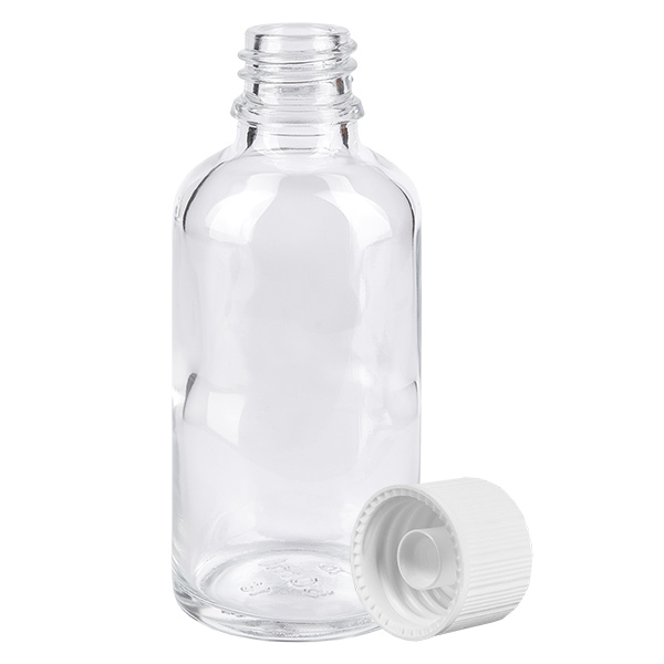 50ml Flasche 11mm Schraubverschluss weiß Standard ClearLine UT18/50