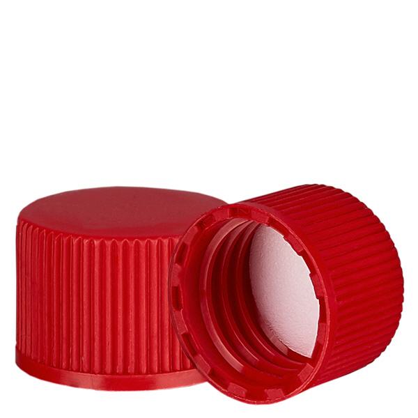 Tappo a vite rosso con inserto in PE Tappo a vite rosso con inserto in PE