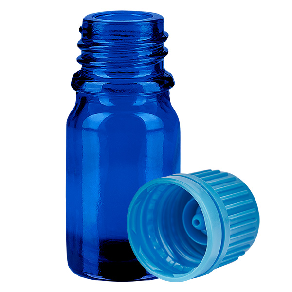 5ml Flasche 11mm Schraubverschluss blau Originalitätsverschluss BlueLine UT18/5