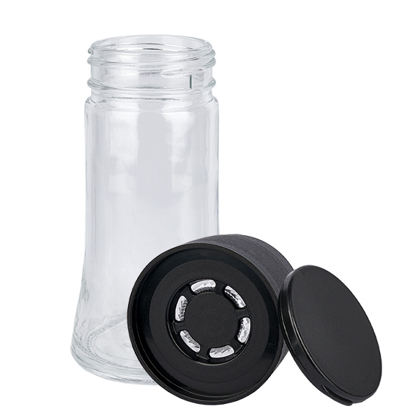 Barattolo per sale e spezie da 95 ml con macinino Vario nero Barattolo per sale e spezie da 95 ml con macinino Vario nero