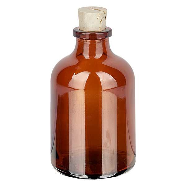 Bottiglia in vetro ambrato 50ml con tappo 11/14mm Bottiglia in vetro ambrato 50ml con tappo 11/14mm