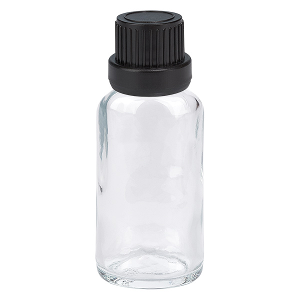 20ml Tropfflasche 2mm schwarz Originalitätsverschluss ClearLine UT18/20