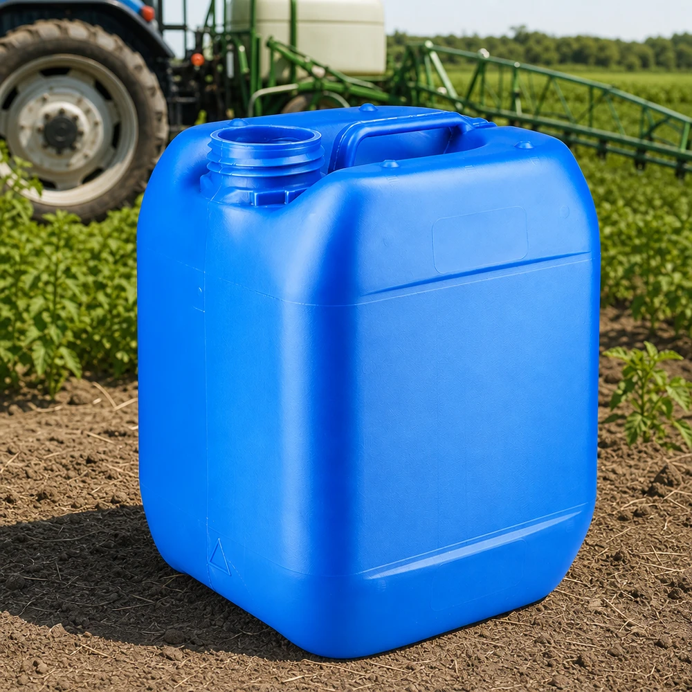 Kanister 5 Liter blau ohne Verschluss Kleiner blauer Vorratskanister 5 Liter ohne Deckel für Düngemittel und Agrochemikalien