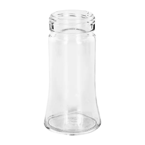 Salz/-Gewürzglas Bobby 95ml, Gewinde 41mm Klarglas Gewürzstreuer Glas Bobby 95ml Klarglas mit breiter Standfläche und engem Hals