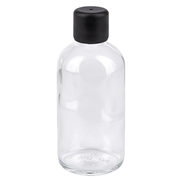 100ml Flasche 6mm Schraubverschluss schwarz Standardverschluss ClearLine UT18/100