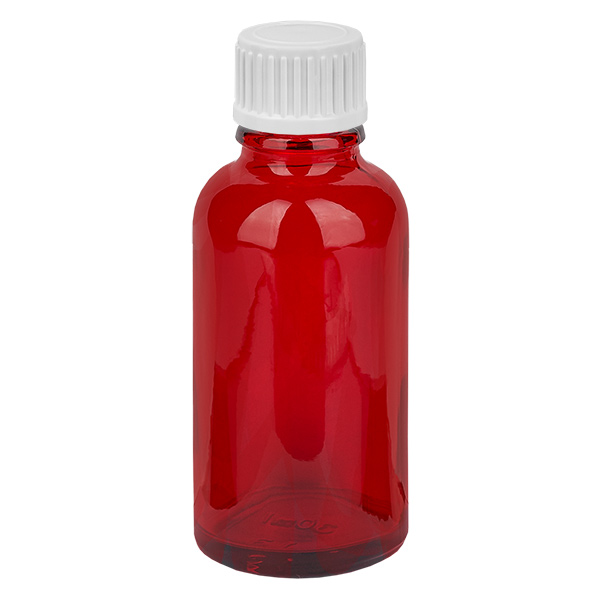 30ml Globuliflasche 3mm Giessring weiß Standardverschluss RedLine UT18/30