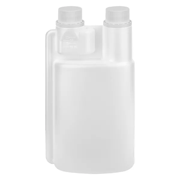 Flacon doseur 500ml HDPE clair (chambre de dosage 25ml) Flacon doseur 500ml HDPE clair (chambre de dosage 25ml)