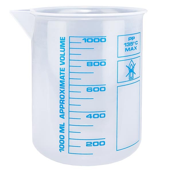 1000ml Messbecher (Griffinbecher) PP, antistatisch