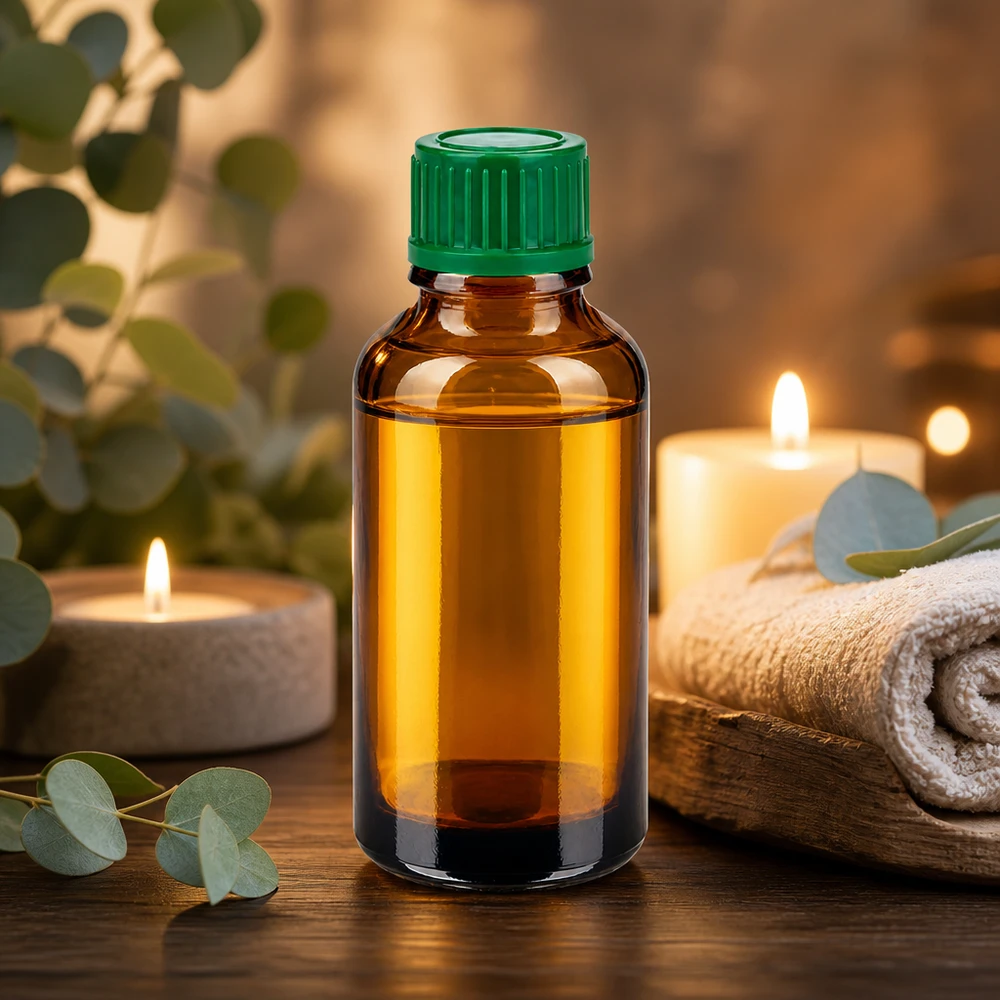30ml Flasche 11mm Schraubverschluss grün Standard BrownLine UT18/30 Elegante 30ml Braunglasflasche SV grün für Wellness und therapeutische Anwendungen