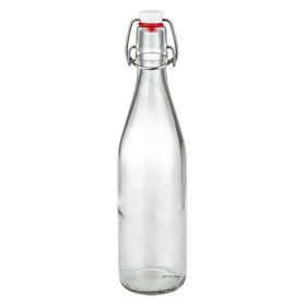 Bottiglia di vetro da 500 ml con tappo oscillante Bottiglia per bevande vuota in PVC trasparente da riempire