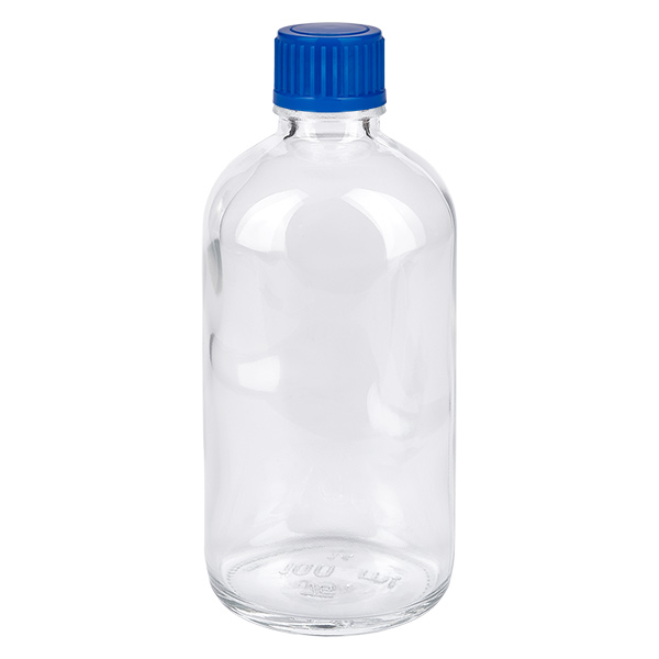 100ml Flasche 11mm Schraubverschluss blau Standard ClearLine UT18/100