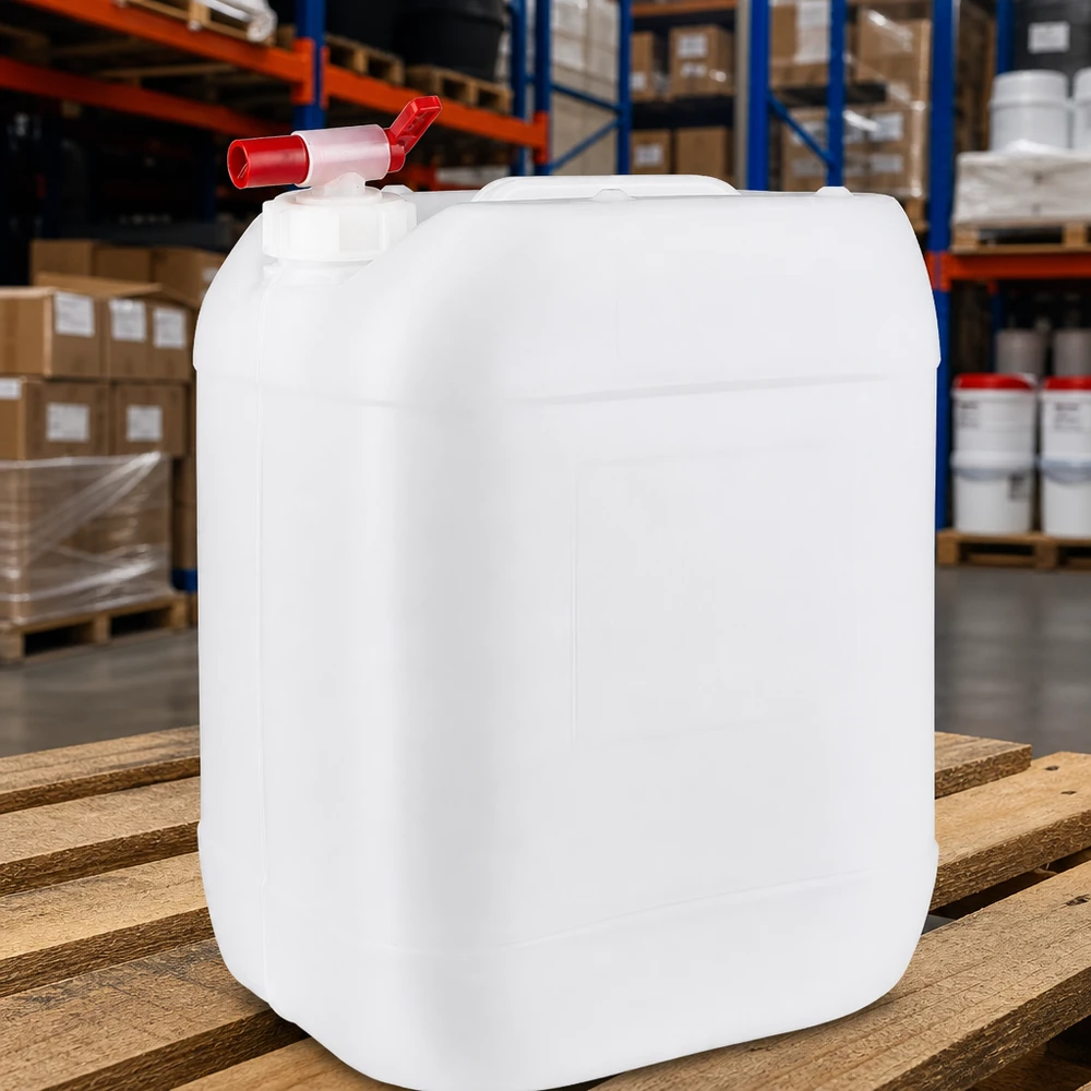 Kanister 20 Liter mit Auslaufhahn Lebensmittelechter Kunststoffbehälter 20L mit Absperrhahn zur Wasserbevorratung