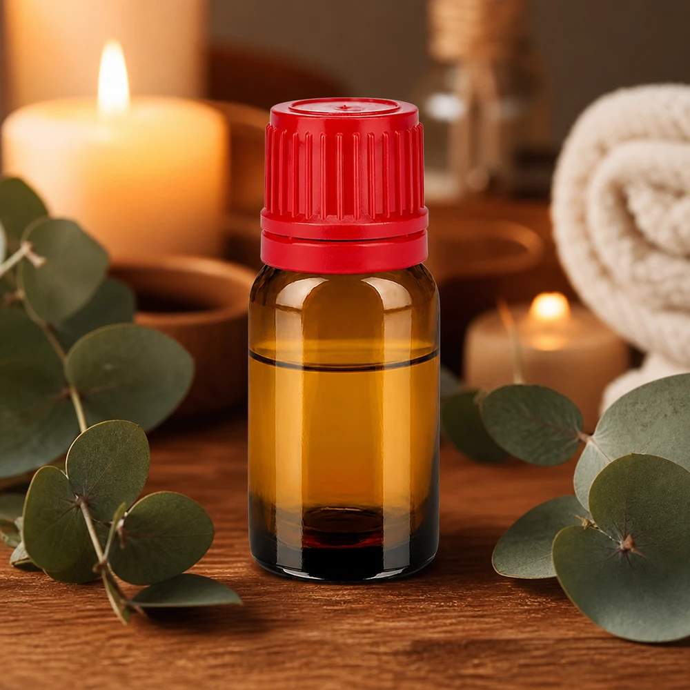 10ml Flasche 11mm Schraubverschluss rot Originalitätsverschluss BrownLine UT18/10 Handliche 10ml Flasche aus dunklem Glas mit rotem Verschluss für mobile Anwendung