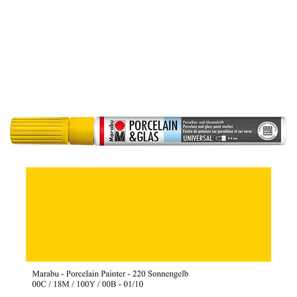Malstift Sonnengelb 2-4mm für Glas/Porzellan