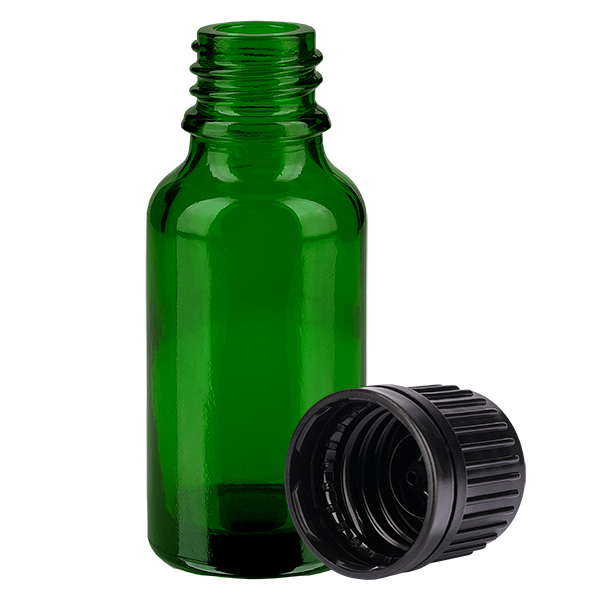 20ml Flasche 11mm Schraubverschluss schwarz Originalitätsverschluss GreenLine UT18/20