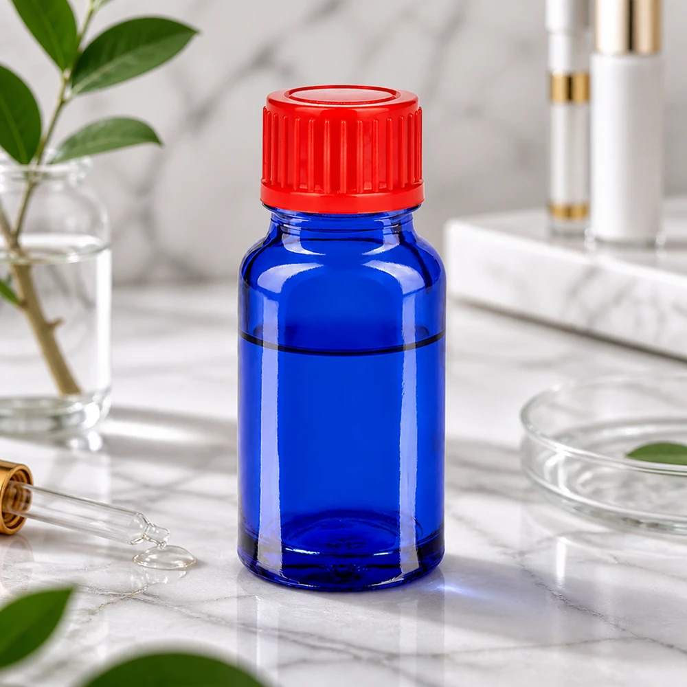 10ml Flasche 11mm Schraubverschluss rot Standard BlueLine UT18/10 Handliche 10ml Glasflasche mit optimaler Wandstärke für sichere Aufbewahrung flüssiger Proben