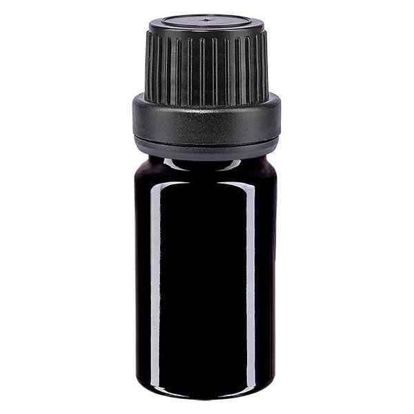 Apothekenflasche violett 5ml Schraubverschluss schwarz Dichteinlage Originalitätsverschluss