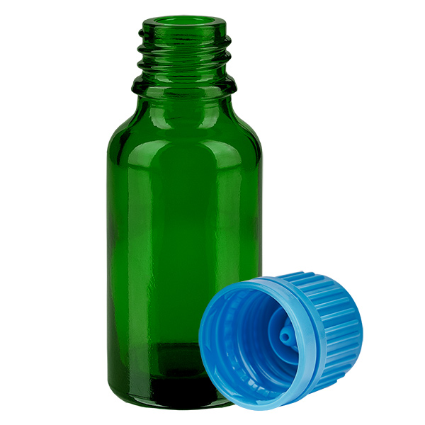 20ml Flasche 11mm Schraubverschluss blau Originalitätsverschluss GreenLine UT18/20