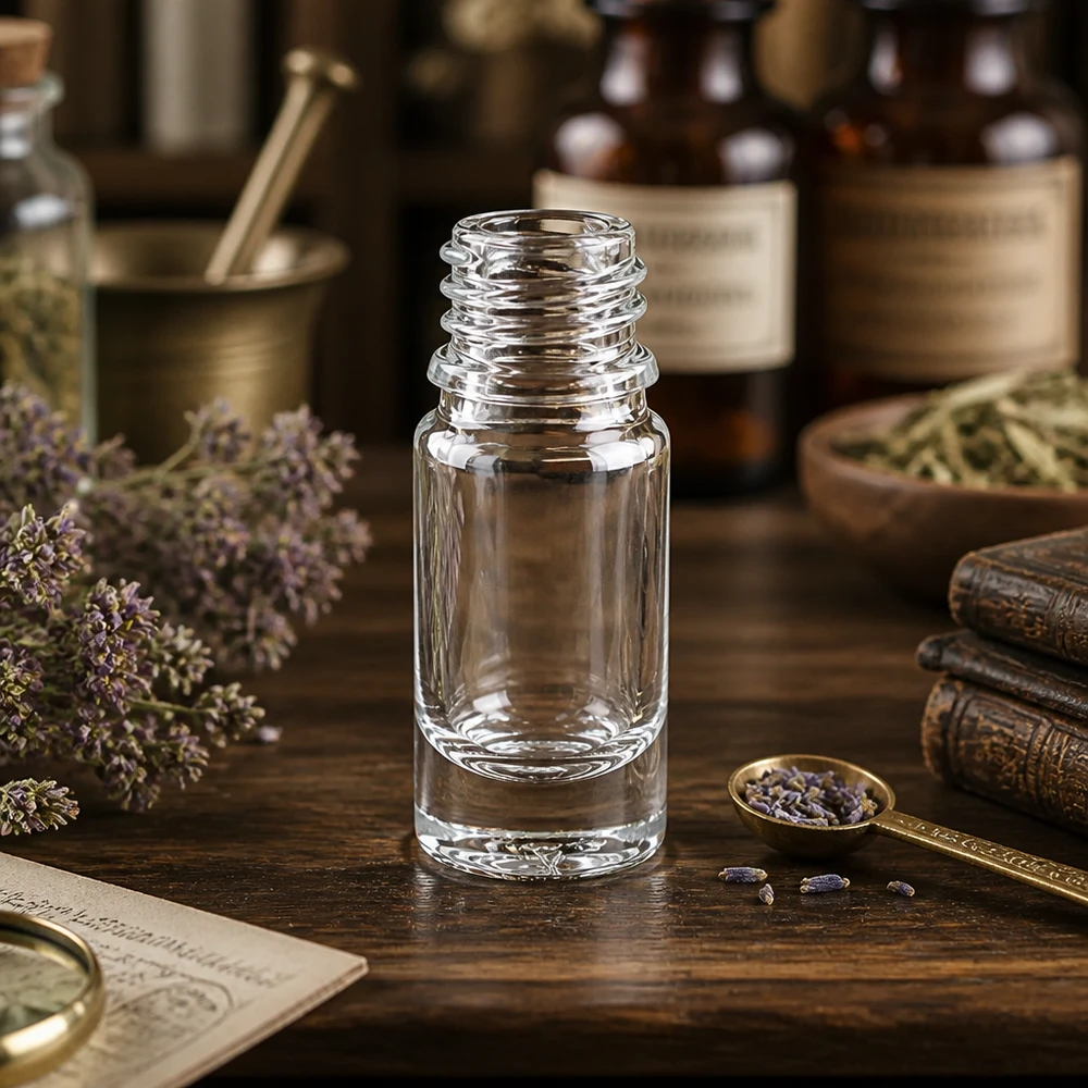 Klarglas Flasche 5ml DIN 18 Robuste ApoGlas Apothekenflasche 5ml mit dickwandigem Glas für langlebige medizinische Lagerung