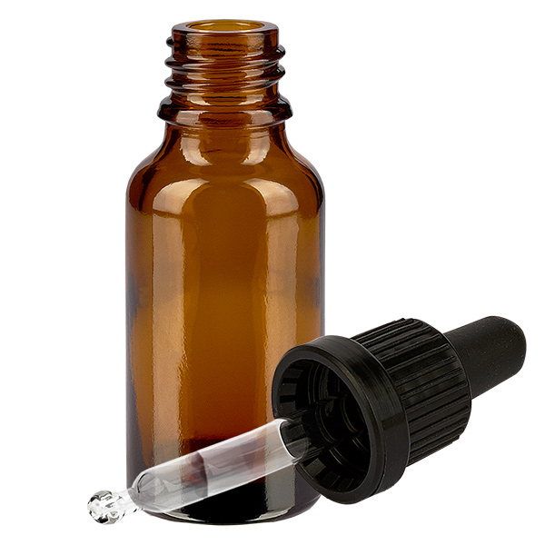 20ml Pipettenflasche schwarz Originalitätsverschluss BrownLine UT18/20