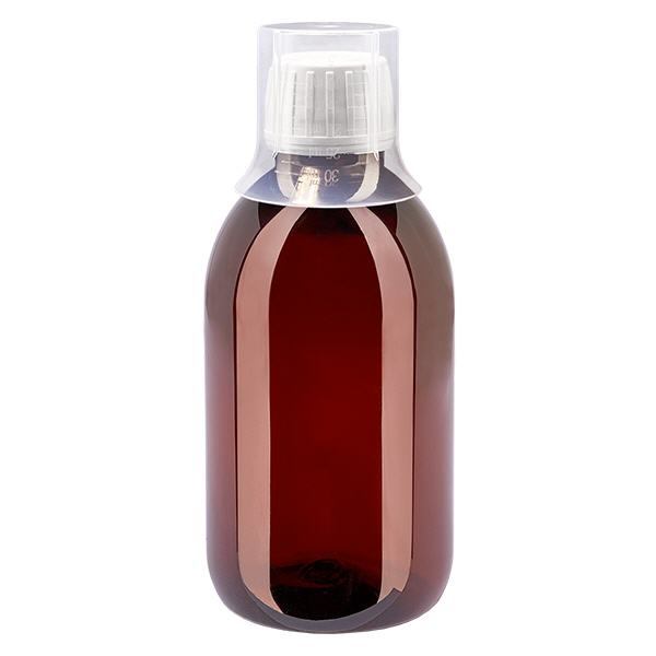 Bottiglia PET 250ml con tappo bianco OV + tazza Bottiglia PET 250ml con tappo bianco OV + tazza