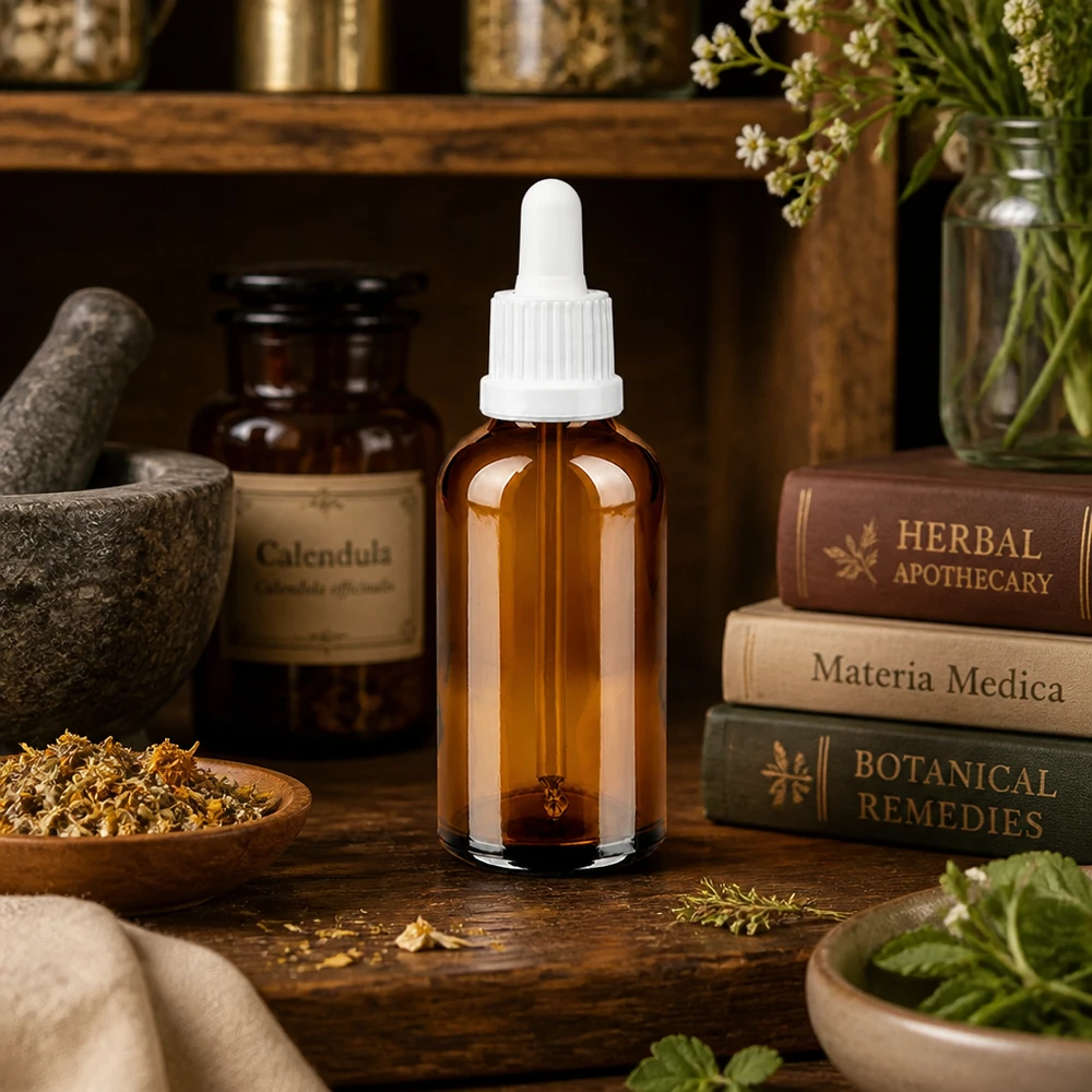 Flacon à pipette BrownLine de 50 ml avec bouchon compte-gouttes précis pour huiles essentielles et teintures