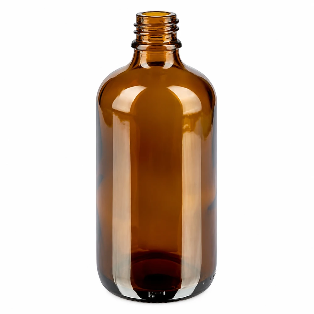 Flacone contagocce da 100 ml 1 mm nero STD BrownLine UT18/100 Bottiglia rotonda in vetro 100ml marrone con contagocce standard nero per preparazioni liquide