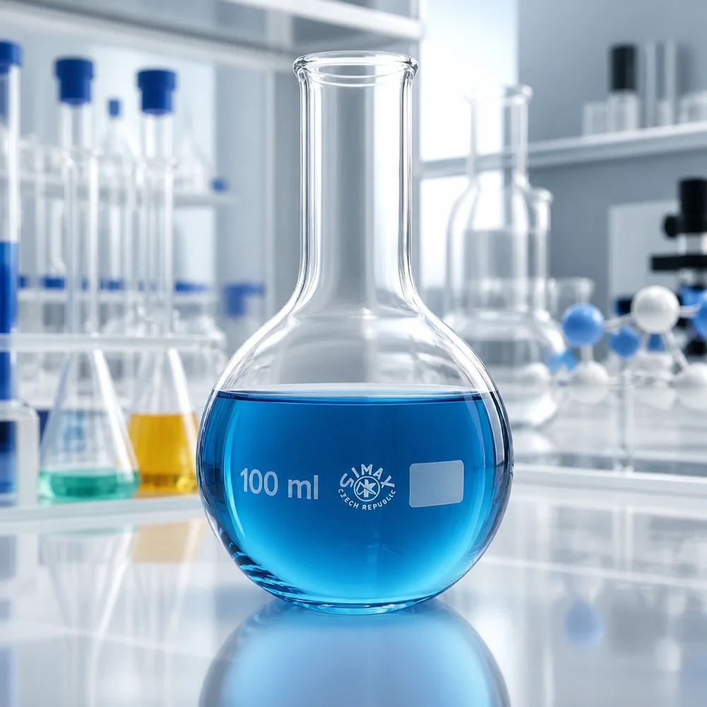 Stehkolben 100ml Enghals Messkolben 100ml mit engem Ausguss für kontrollierte Flüssigkeitsabgabe und Mischungen
