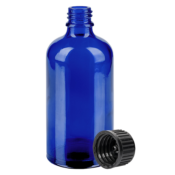 100ml Flasche 11mm Schraubverschluss schwarz Standard BlueLine UT18/100