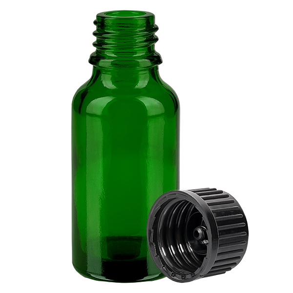 20ml Flasche 11mm Schraubverschluss schwarz Standard GreenLine UT18/20