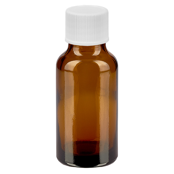 20ml Flasche 11mm Schraubverschluss weiß Standard BrownLine UT18/20