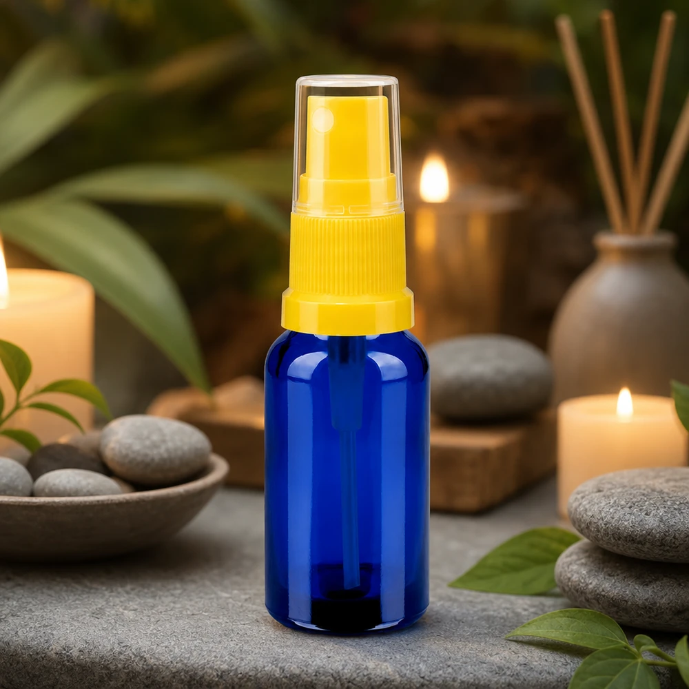 20ml Sprayflasche gelb/transparent Standardverschluss BlueLine UT18/20 Robuste 20ml Sprayflasche mit auslaufsicherem Verschluss STD BlueLine UT18/20