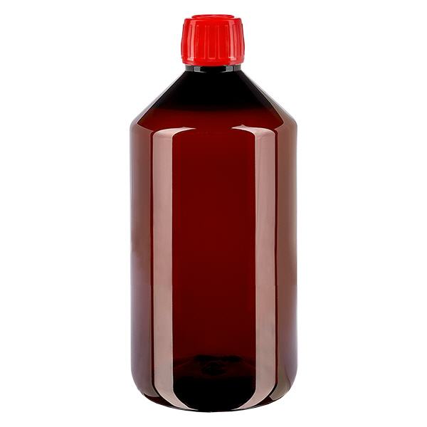 Bottiglia PET 750ml con tappo rosso OV Bottiglia PET 750ml con tappo rosso OV