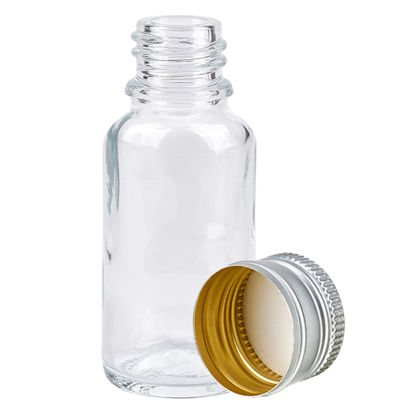 20ml Flasche 11mm Schraubverschluss Alu-Silber Standard ClearLine UT18/20