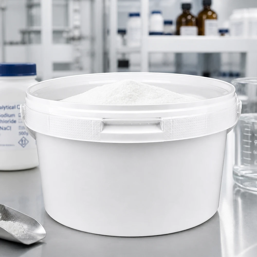 Eimer 3,5 Liter weiß PP mit Schnappverschluss und Griff für Pulver und Schüttgut