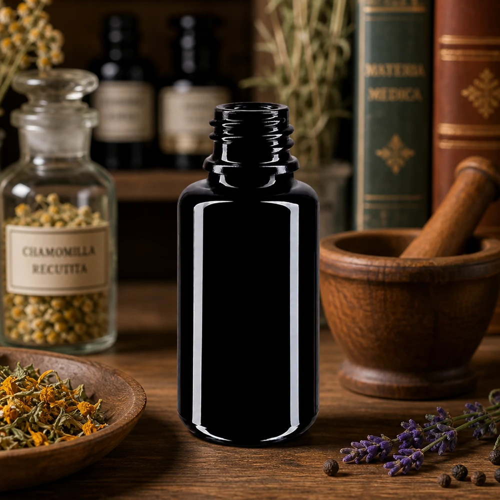 Violettglas Flasche 20ml DIN 18 (Mironglas) Robuste Orion Tropfflasche 20ml aus widerstandsfähigem Violettglas für den täglichen Gebrauch