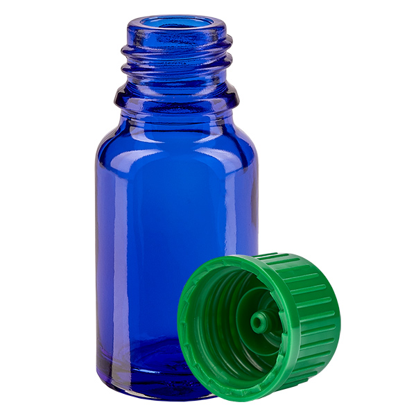10ml Flasche 11mm Schraubverschluss grün Standard BlueLine UT18/10