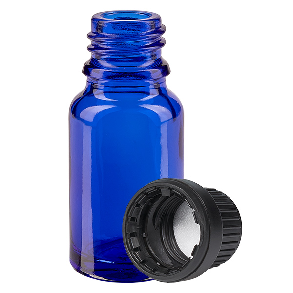 10ml Flasche 11mm Schraubverschluss schwarz Originalitätsverschluss BlueLine UT18/10