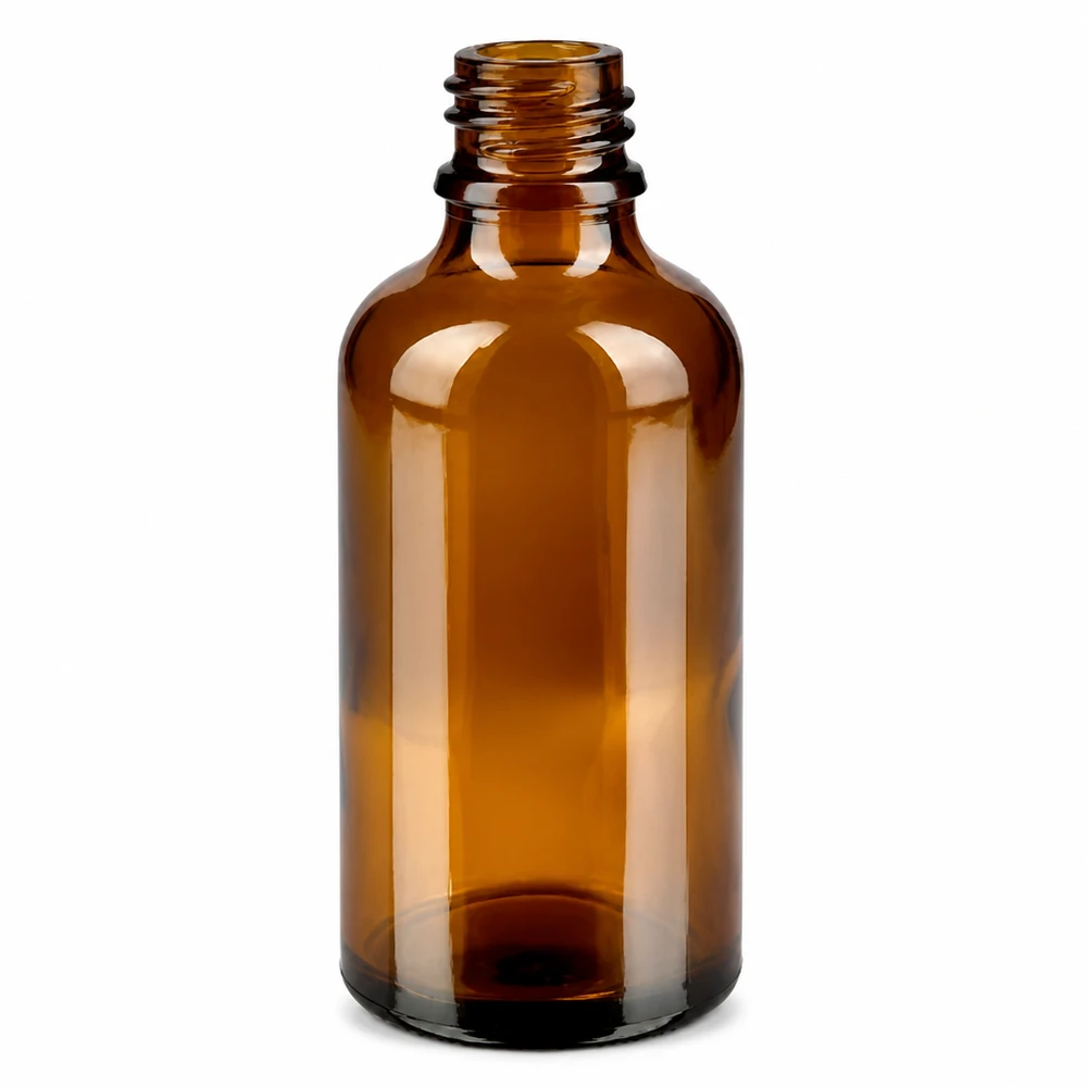 Flacon en verre brun 50ml avec bouchon pipette OV BrownLine UT18/50 pour huiles essentielles