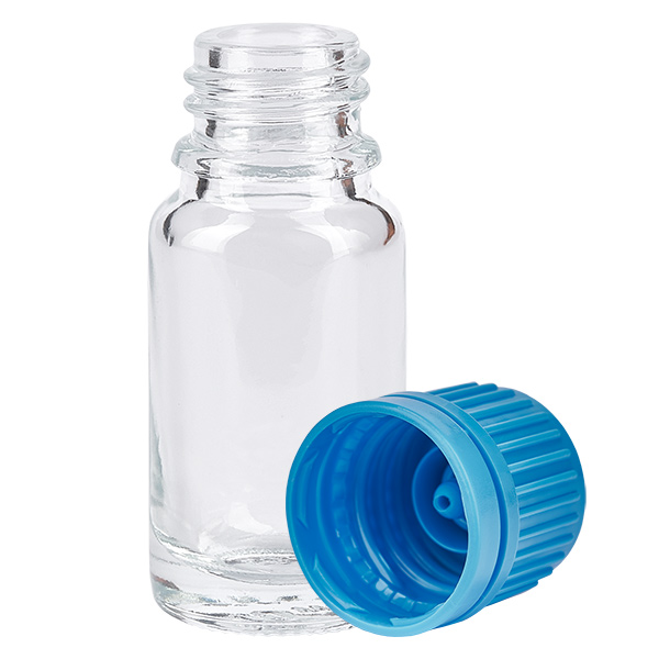 10ml Flasche 11mm Schraubverschluss blau Originalitätsverschluss ClearLine UT18/10