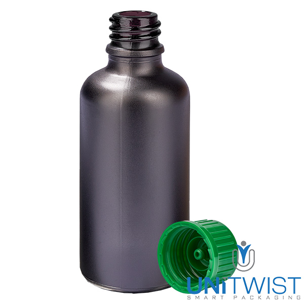 50ml Flasche 11mm Schraubverschluss grün Standard BlackLine UT18/50