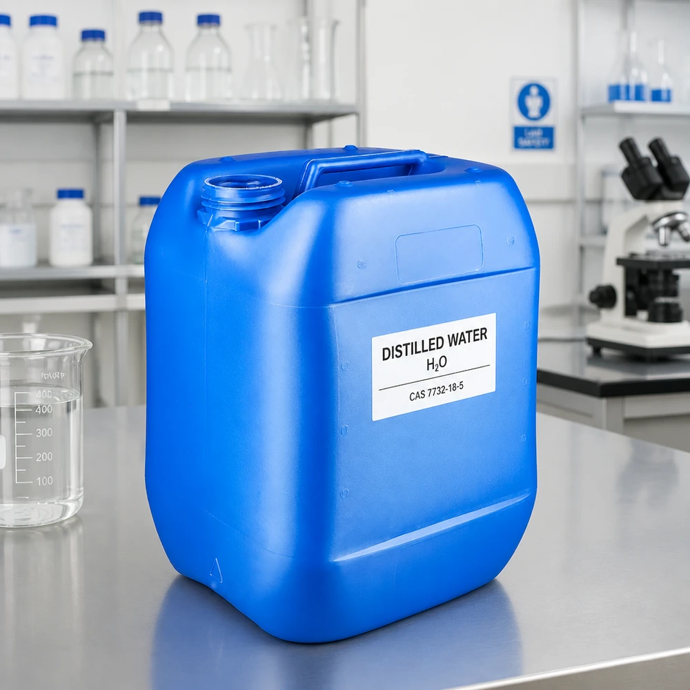 Bidon 10 litres bleu sans bouchon Bidon bleu de 10 litres sans bouchon pour l'eau distillée en laboratoire