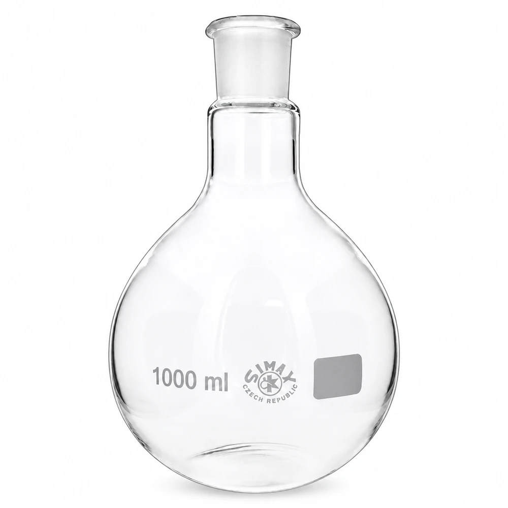 Stehkolben 1000ml mit Normschliff (29/32) Borosilikat Stehkolben 1000ml kugelförmig mit 29/32 Schliffverbindung für Laborversuche
